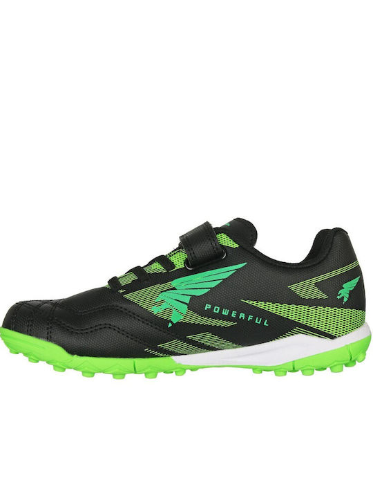 Powerful Jr TF Kids Soccer Cleats With Turf Black