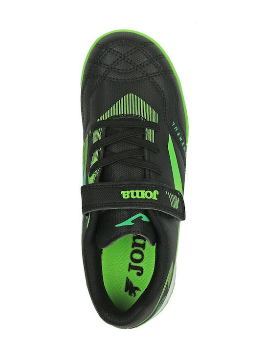 Powerful Jr TF Kids Soccer Cleats With Turf Black
