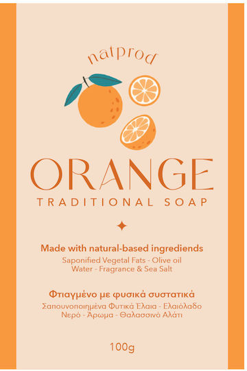 Natprod Orange Soap Bar with Olive Oil 100gr