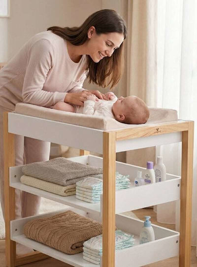 Baby Changing Table White 82x54x80cm