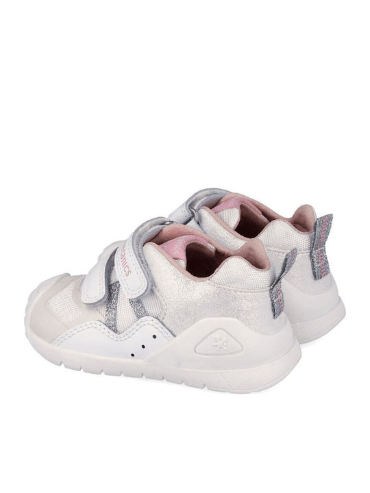 Παιδικά Sneakers Ανατομικά με Σκρατς Λευκά