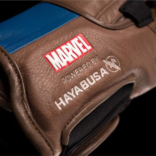 Hayabusa Captain America Γάντια Πυγμαχίας Δερμάτινα για Αγώνα Μπλε