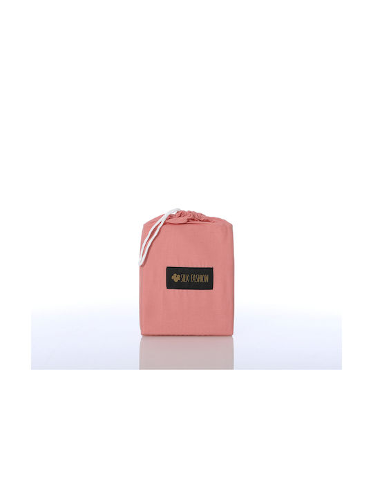 Silk Fashion Set Pillowcases with Envelope Cover Coral Almond 52x72cm
