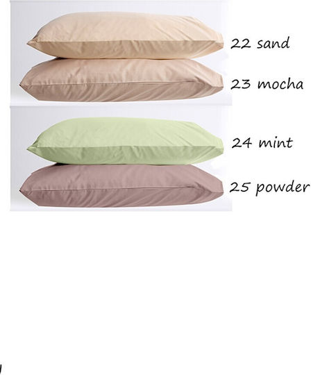 Sunshine Menta Σετ Μαξιλαροθήκες με Φάσα Dark Grey 19 50x70εκ.