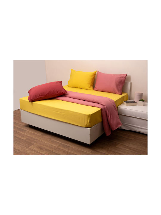 Anna Riska Fashion Σετ Μαξιλαροθήκες Oxford 1 Deep Red 50x70εκ.