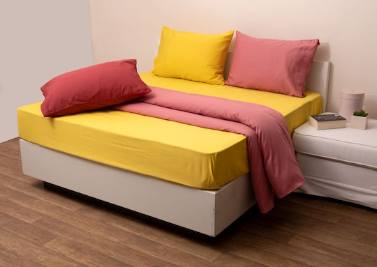 Anna Riska Fashion Σετ Μαξιλαροθήκες Oxford 1 Deep Red 50x70εκ.
