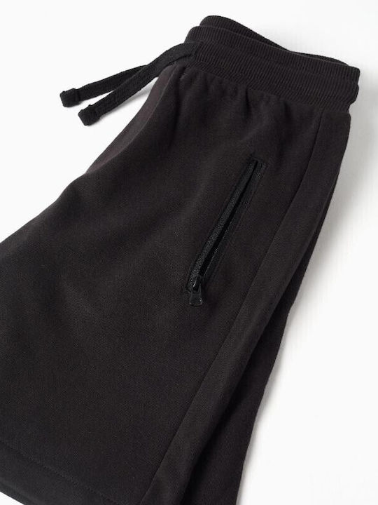 Kids Fabric Black Shorts/Bermuda