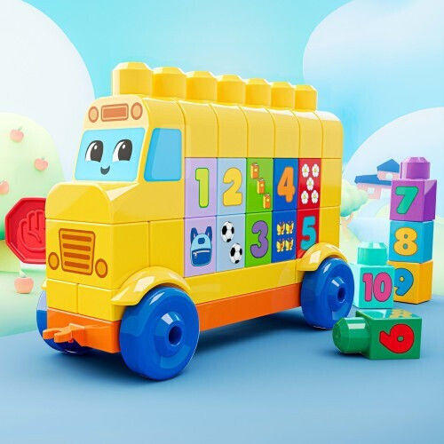 Mega Bloks Εκπαιδευτικά Τουβλάκια Σχολικό με Αριθμούς για 1.5+ Ετών 45τμχ