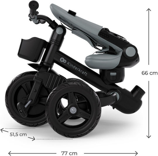 Kinderkraft AVEO 2 Plus Wandelbar mit Elterngriff für 9 Monate Grau