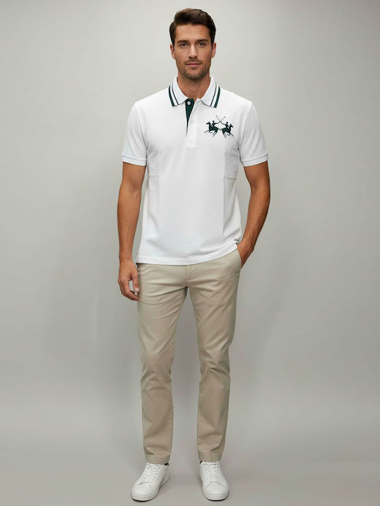 Polo Herrenbluse Kurzarm Optic Weiß