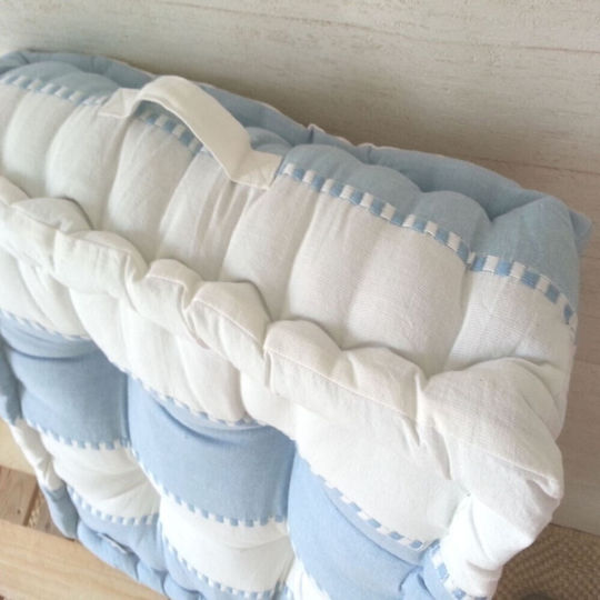 Floor Pillow 50x50x8 Natural Home RPM1 Light Blue