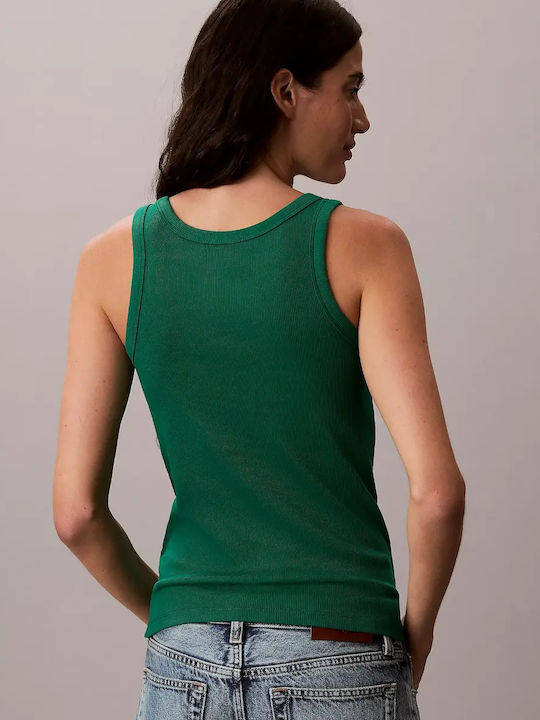 Calvin Klein Damenbluse Baumwollarmes Grün