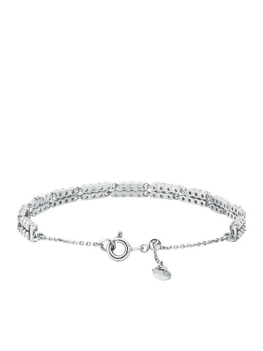 Michael Kors Women's Silver Bracelet 18.4cm
