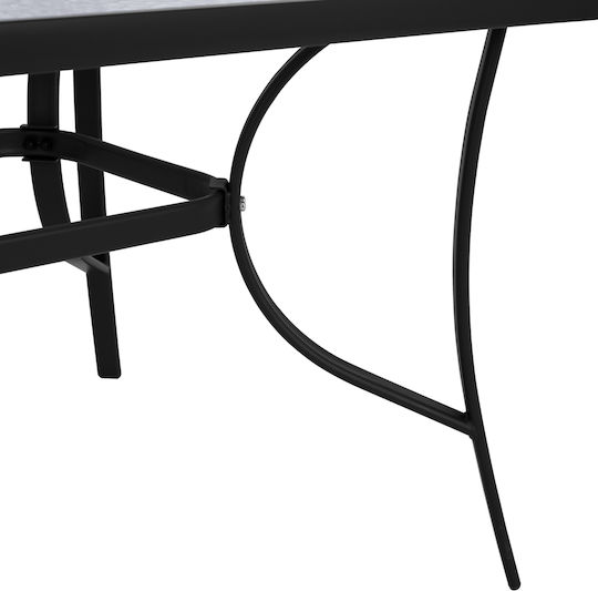 Metal Masa pentru spații exterioare Negru 150x90x72buc
