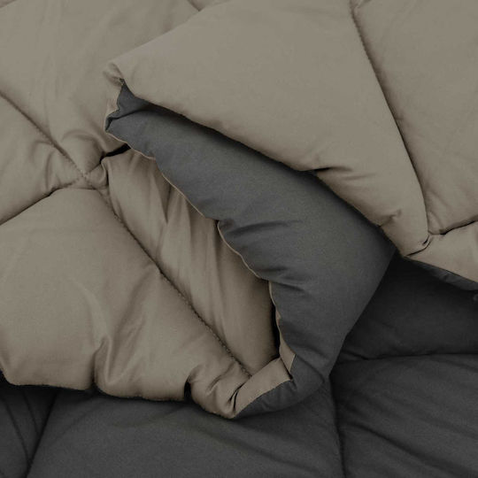 vidaXL Super King Decke 220x155cm Helles Grau Anthrazit