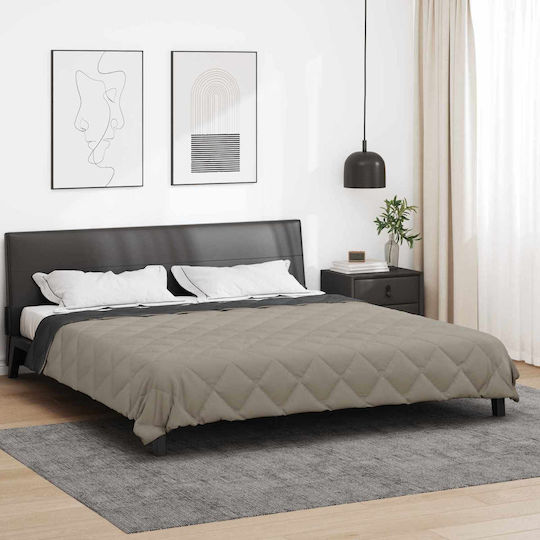 vidaXL Υπέρδιπλη 220x155εκ. Ανοιχτό Γκρι, Ανθρακί
