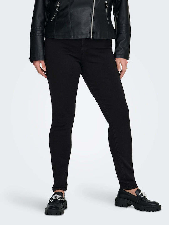 Blugi Damă Skinny Talie Înaltă Negru