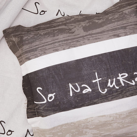 Douceur d'Intérieur Παπλωματοθήκη Βαμβακερή Διπλή 200x200 Natural Μπεζ