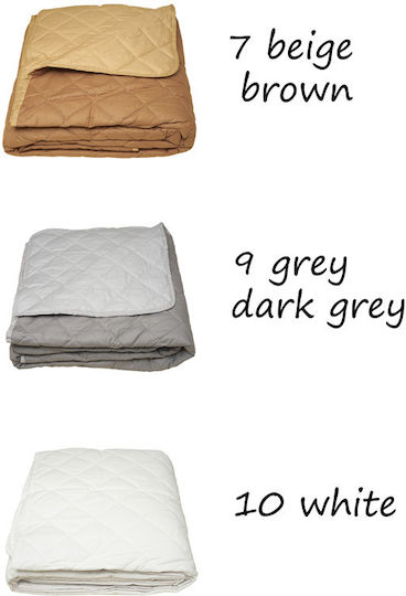 Sunshine Menta Tagesdecke Einzelbett aus Baumwolle & Polyester White 160x220cm