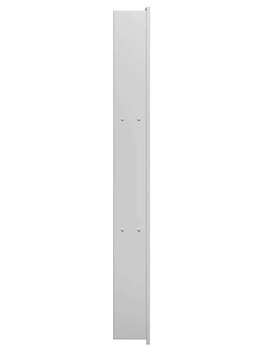 vidaXL Επιτοίχια Ραφιέρα Μπάνιου Μεταλλική 30x9.5x90cm Ασημί