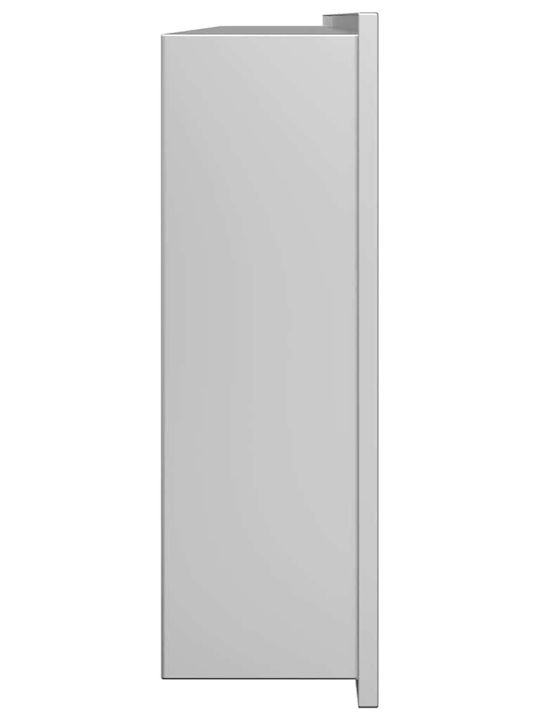 vidaXL Επιτοίχια Ραφιέρα Μπάνιου Μεταλλική 75x9.5x30cm Ασημί