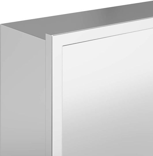 vidaXL Επιτοίχια Ραφιέρα Μπάνιου Μεταλλική 20x9.5x60cm Μαύρη