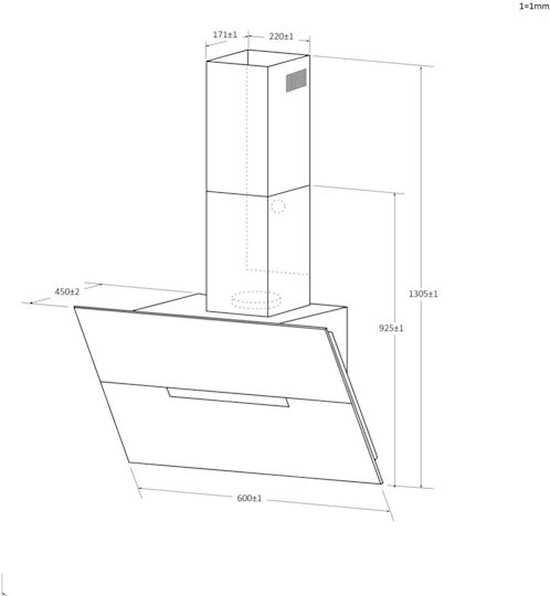 Haier Απορροφητήρας Καμινάδα 60cm Μαύρος με Wi-Fi