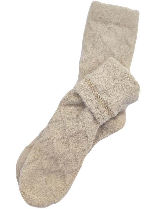 Gift-Me Women's Monochrome Beige Socks Gift-Me Women's Monochrome Beige Socks