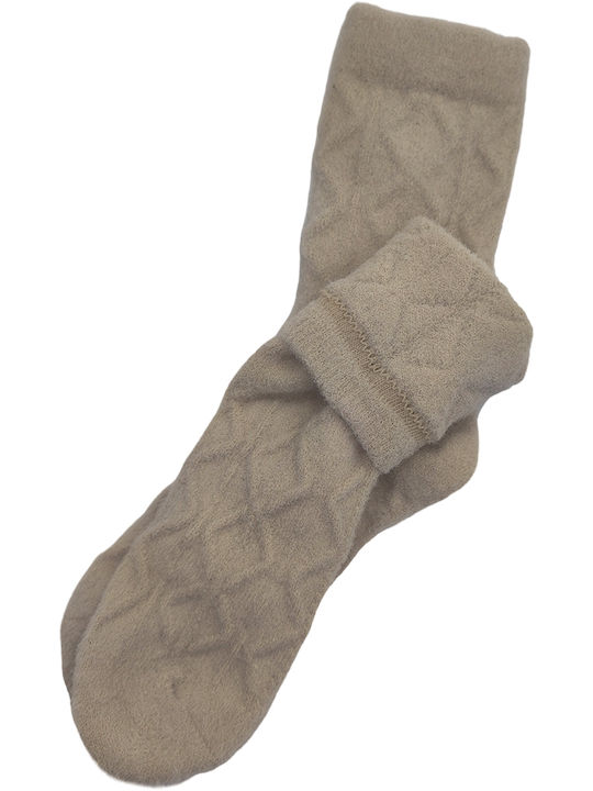 Gift-Me Women’s Monochrome Light Brown Socks Gift-Me Women’s Monochrome Light Brown Socks