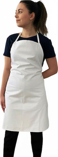About Basics Apron Full Body 00401 White