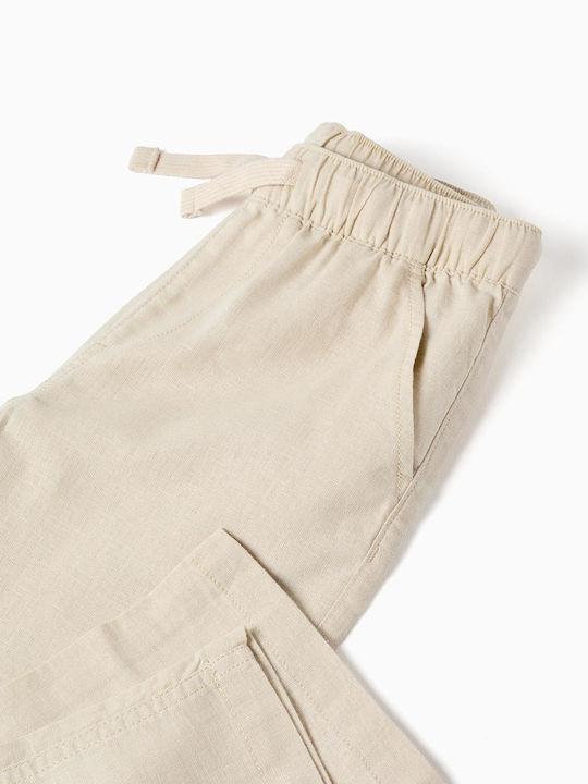 Pantalon Pentru Copii Chino Din In Bej