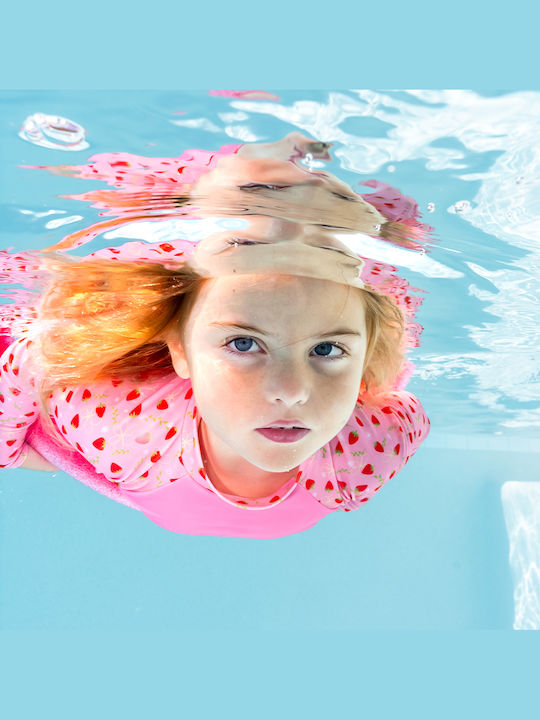 Splash About Kids Swimwear Rashguard with Long Sleeve Pink