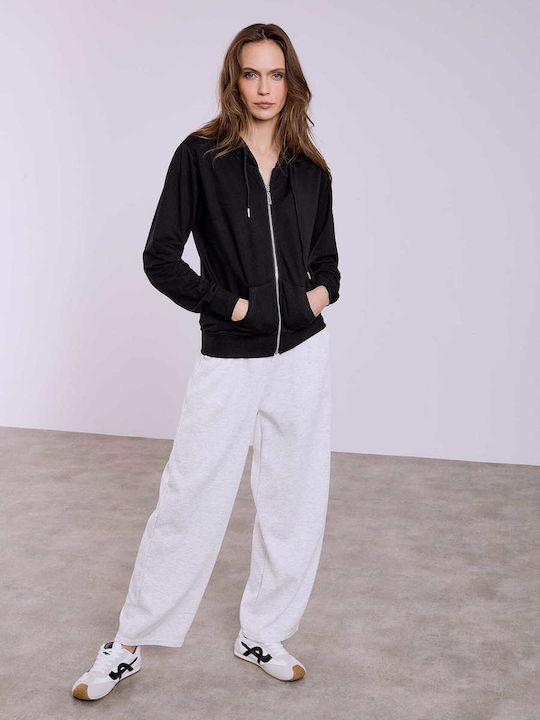 Celestino Strickjacke Für Damen Sport Baumwolle Schwarz