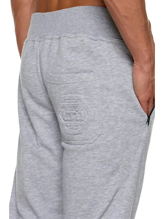 Sweatpants with Elastic Gray Melange
