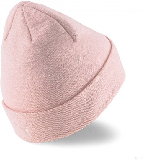 Klassischer Cuff Beanie Unisex Strickmütze in Rosa Farbe