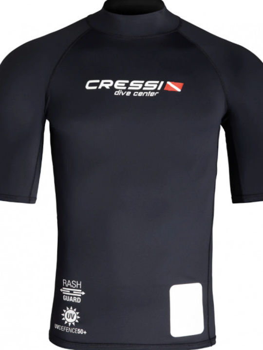 CressiSub Dive Center UPF 50+ Мъжка Къс Ръкав Слънцезащитна Блуза Черна