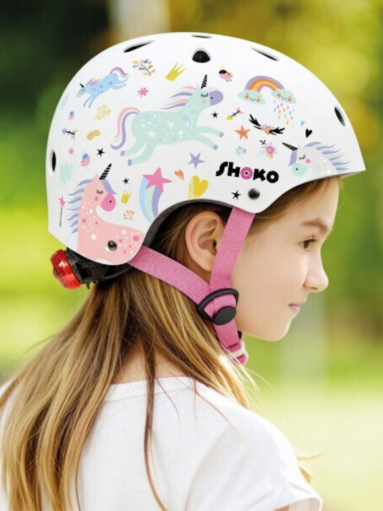 AS Shoko Cască pentru Scooter pentru Copii Albă