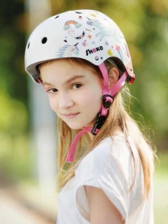 AS Shoko Cască pentru Scooter pentru Copii Albă