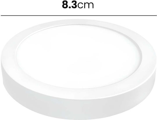 Avizar Panou LED Rotund 18W 220×220mm Design Ultra-subțire Elegant Alb