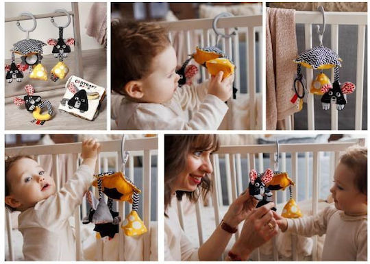 Babyono Hanging Baby Toys for Cot and Stroller with Teether Mouse for Newborns