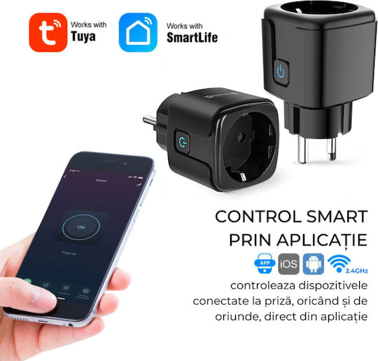 Smart Einzelne Steckdose mit Schalter und Fernbedienung 4 Stück
