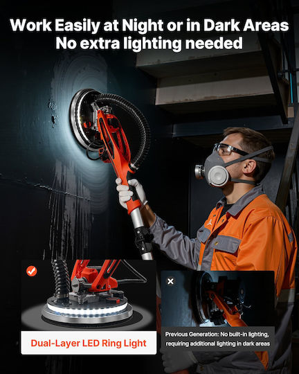 Vevor Șlefuitor Telescopic de Perete 950W GSGQSGJDLEDDADYBZ001V2