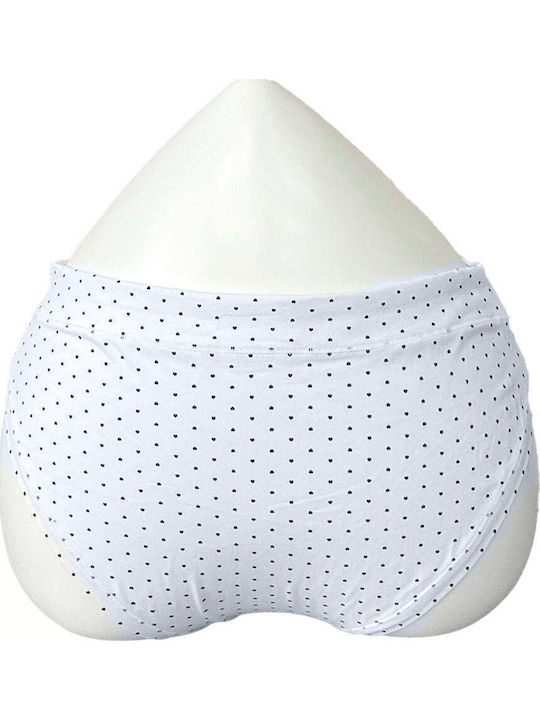 Baumwoll Damen-Slip Weiß 1628-Weiß-L