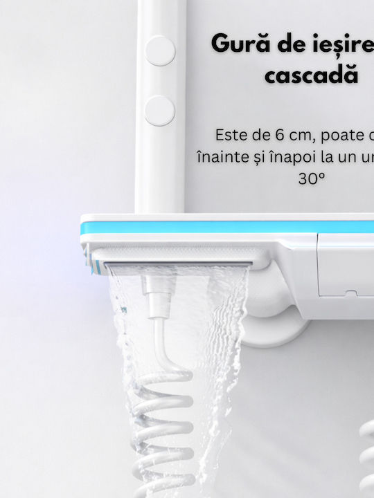 Coloană De Duș Cu Mixer De Cadă Albă Reglabilă