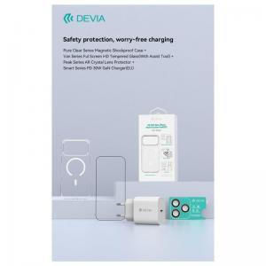 Devia Wireless Charger GaN With USB-C Port 30W Power Delivery White (Star Pack)