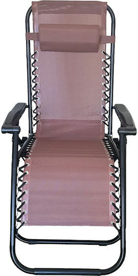 Outdoor Armchair Metallic Mirka Brown-Black