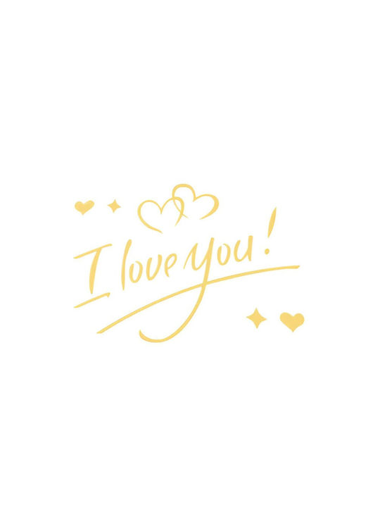 Sticker I Love You Alista Home Tematică Dragoste 21x29 Cm Auriu