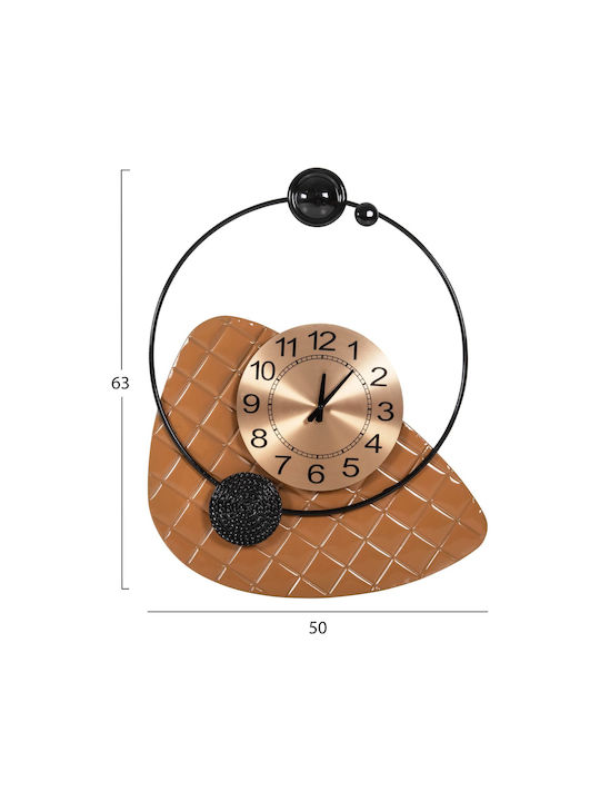 Metallic Gold Wall Clock 50x63cm