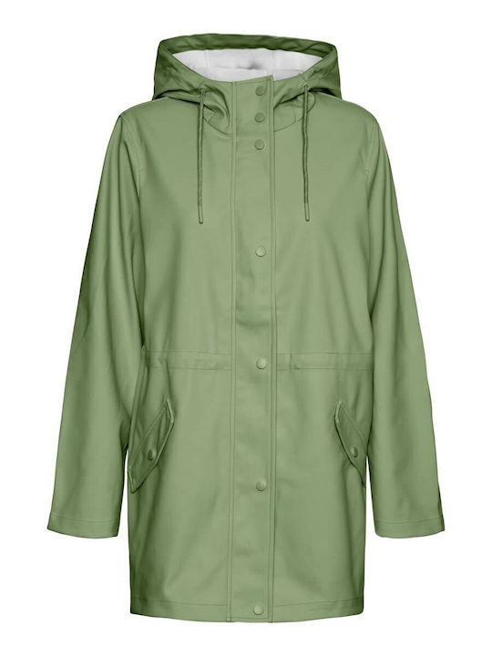Kurz Damen Parka Jacke Grün