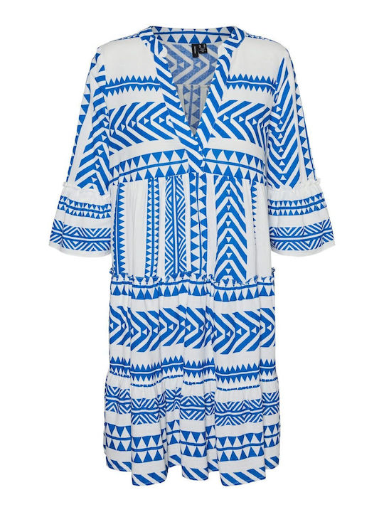 Rochii De Vară Pentru Femei Mini Rochie-Cămașă Denim Alb Imprimeu All Over Ibiza Skydiver